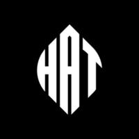diseño de logotipo de letra de círculo de sombrero con forma de círculo y elipse. letras de elipse de sombrero con estilo tipográfico. las tres iniciales forman un logo circular. vector de marca de letra de monograma abstracto de emblema de círculo de sombrero.