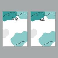 Set of to do list and note with blue    abstract background with trendy lines. Template for  schedule, planners, checklists, notebooks, cards. vector