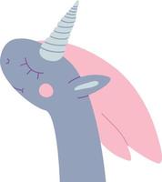 icono aislado de unicornio vectorial. diseño para niños. vector