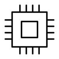 Chip Processor Icon vector