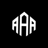 AAA letter logo design with polygon shape. AAA polygon and cube shape logo design. AAA hexagon vector logo template white and black colors. AAA monogram, business and real estate logo.