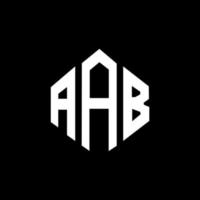 AAB letter logo design with polygon shape. AAB polygon and cube shape logo design. AAB hexagon vector logo template white and black colors. AAB monogram, business and real estate logo.