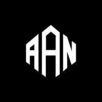 AAN letter logo design with polygon shape. AAN polygon and cube shape logo design. AAN hexagon vector logo template white and black colors. AAN monogram, business and real estate logo.