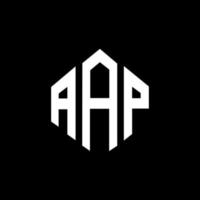 diseño de logotipo de letra aap con forma de polígono. aap polígono y diseño de logotipo en forma de cubo. aap hexágono vector logo plantilla colores blanco y negro. monograma aap, logotipo comercial y inmobiliario.