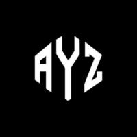 diseño de logotipo de letra ayz con forma de polígono. ayz polígono y diseño de logotipo en forma de cubo. ayz hexágono vector logo plantilla colores blanco y negro. monograma ayz, logotipo empresarial y inmobiliario.