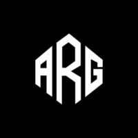 diseño de logotipo de letra arg con forma de polígono. diseño de logotipo en forma de cubo y polígono arg. arg hexágono vector logo plantilla colores blanco y negro. monograma arg, logotipo comercial e inmobiliario.