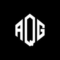 diseño de logotipo de letra aqg con forma de polígono. aqg polígono y diseño de logotipo en forma de cubo. aqg hexágono vector logo plantilla colores blanco y negro. monograma aqg, logotipo empresarial y inmobiliario.