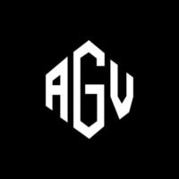 AGV letter logo design with polygon shape. AGV polygon and cube shape logo design. AGV hexagon vector logo template white and black colors. AGV monogram, business and real estate logo.