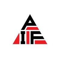PIF triangle letter logo design with triangle shape. PIF triangle logo design monogram. PIF triangle vector logo template with red color. PIF triangular logo Simple, Elegant, and Luxurious Logo.