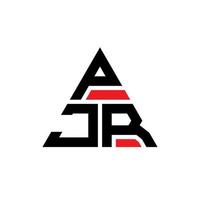 Diseño de logotipo de letra triangular pjr con forma de triángulo. monograma de diseño del logotipo del triángulo pjr. plantilla de logotipo de vector de triángulo pjr con color rojo. logo triangular pjr logo simple, elegante y lujoso.