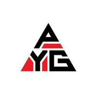 diseño de logotipo de letra de triángulo pyg con forma de triángulo. monograma de diseño de logotipo de triángulo pyg. plantilla de logotipo de vector de triángulo pyg con color rojo. logo triangular pyg logo simple, elegante y lujoso.