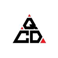 diseño de logotipo de letra triangular qcd con forma de triángulo. monograma de diseño de logotipo de triángulo qcd. plantilla de logotipo de vector de triángulo qcd con color rojo. logotipo triangular qcd logotipo simple, elegante y lujoso.