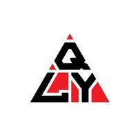 diseño de logotipo de letra triangular qly con forma de triángulo. monograma de diseño de logotipo de triángulo qly. plantilla de logotipo de vector de triángulo qly con color rojo. logotipo triangular qly logotipo simple, elegante y lujoso.