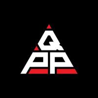 QPP triangle letter logo design with triangle shape. QPP triangle logo design monogram. QPP triangle vector logo template with red color. QPP triangular logo Simple, Elegant, and Luxurious Logo.