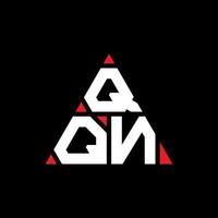 qqn diseño de logotipo de letra triangular con forma de triángulo. monograma de diseño de logotipo de triángulo qqn. plantilla de logotipo de vector de triángulo qqn con color rojo. logotipo triangular qqn logotipo simple, elegante y lujoso.