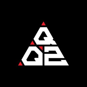 QQZ triangle letter logo design with triangle shape. QQZ triangle logo design monogram. QQZ triangle vector logo template with red color. QQZ triangular logo Simple, Elegant, and Luxurious Logo.