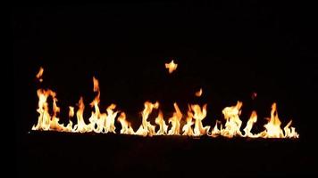 Fire torch burning blast explosions'  jungle fire campfire, video