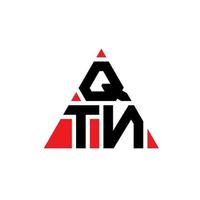 diseño de logotipo de letra triangular qtn con forma de triángulo. monograma de diseño de logotipo de triángulo qtn. plantilla de logotipo de vector de triángulo qtn con color rojo. logotipo triangular qtn logotipo simple, elegante y lujoso.