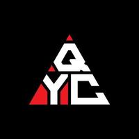 diseño de logotipo de letra triangular qyc con forma de triángulo. monograma de diseño de logotipo de triángulo qyc. plantilla de logotipo de vector de triángulo qyc con color rojo. logotipo triangular qyc logotipo simple, elegante y lujoso.