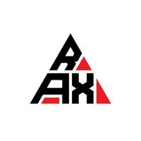 RAX triangle letter logo design with triangle shape. RAX triangle logo design monogram. RAX triangle vector logo template with red color. RAX triangular logo Simple, Elegant, and Luxurious Logo.
