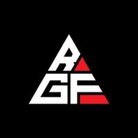 diseño de logotipo de letra triangular rgf con forma de triángulo. monograma de diseño de logotipo de triángulo rgf. plantilla de logotipo de vector de triángulo rgf con color rojo. logotipo triangular rgf logotipo simple, elegante y lujoso.
