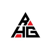 diseño de logotipo de letra de triángulo rhg con forma de triángulo. monograma de diseño de logotipo de triángulo rhg. plantilla de logotipo de vector de triángulo rhg con color rojo. logotipo triangular rhg logotipo simple, elegante y lujoso.