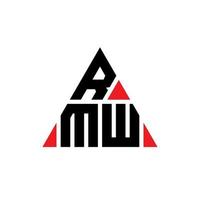 RMW triangle letter logo design with triangle shape. RMW triangle logo design monogram. RMW triangle vector logo template with red color. RMW triangular logo Simple, Elegant, and Luxurious Logo.