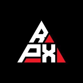 RPX triangle letter logo design with triangle shape. RPX triangle logo design monogram. RPX triangle vector logo template with red color. RPX triangular logo Simple, Elegant, and Luxurious Logo.