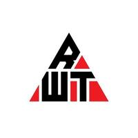 diseño de logotipo de letra de triángulo rwt con forma de triángulo. monograma de diseño de logotipo de triángulo rwt. plantilla de logotipo de vector de triángulo rwt con color rojo. logotipo triangular rwt logotipo simple, elegante y lujoso.