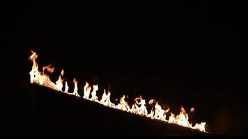 torche de feu brûlant le feu de camp du feu de la jungle des explosions de souffle, video