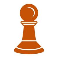 Pawn chess piece flat vector color icon for apps or websites