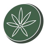 Hashish or resin cannabis flat color icon for apps or website vector