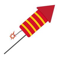 Fireworks or firecrackers celebration flat color icon for apps and websites vector