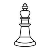 King chess piece line art icon for apps or websites vector