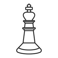 King chess piece line art icon for apps or websites vector