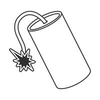 Firecracker line art vector icon for apps or website