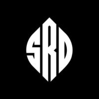 SRO circle letter logo design with circle and ellipse shape. SRO ellipse letters with typographic style. The three initials form a circle logo. SRO Circle Emblem Abstract Monogram Letter Mark Vector. vector