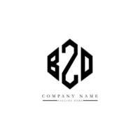 BZO letter logo design with polygon shape. BZO polygon and cube shape logo design. BZO hexagon vector logo template white and black colors. BZO monogram, business and real estate logo.