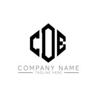 CDE letter logo design with polygon shape. CDE polygon and cube shape logo design. CDE hexagon vector logo template white and black colors. CDE monogram, business and real estate logo.