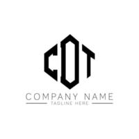 CDT letter logo design with polygon shape. CDT polygon and cube shape logo design. CDT hexagon vector logo template white and black colors. CDT monogram, business and real estate logo.