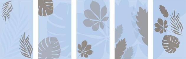 social media background in the style of leaves of trees vector