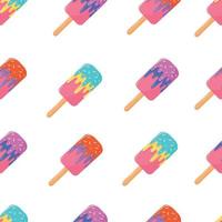 Pattern - bright, cheerful, delicious ice cream vector