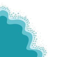 Vector isolated illustration of waves with bubbles.