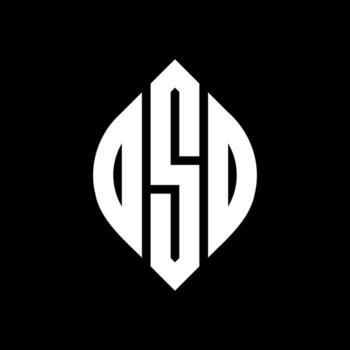 DSD circle letter logo design with circle and ellipse shape. DSD ellipse letters with typographic style. The three initials form a circle logo. DSD Circle Emblem Abstract Monogram Letter Mark Vector. vector