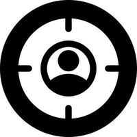 Target Glyph Icon vector