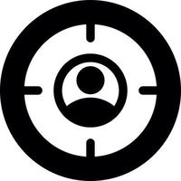 Target Glyph Icon vector