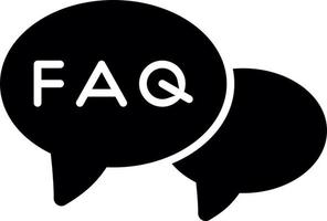 FAQ Glyph Icon vector