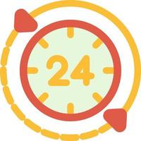 24 Hours Flat Icon vector