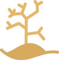 Dry Tree Flat Icon vector