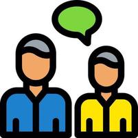 Talk Line Filled Icon vector